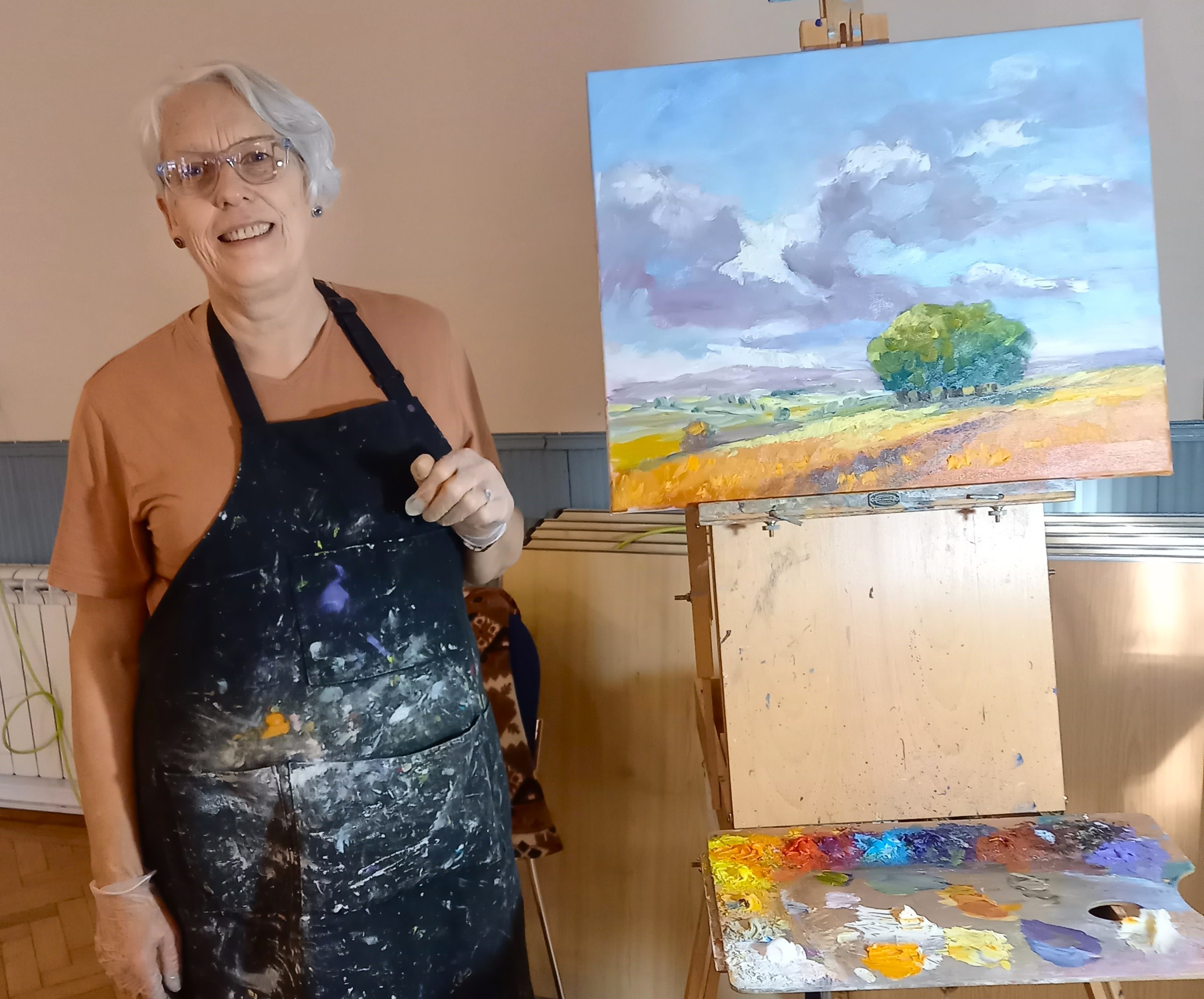 Melanie at the Society of Eastbourne Artists